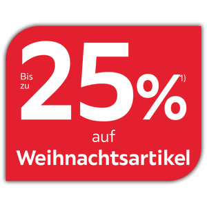 Bis zu 25% auf Weihnachtsartikel