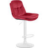 BARHOCKER Samt rot - Rot/Schwarz, Textil (46/94/54cm) - CLP