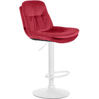 BARHOCKER Samt rot - Rot/Schwarz, Textil (46/94/54cm) - CLP