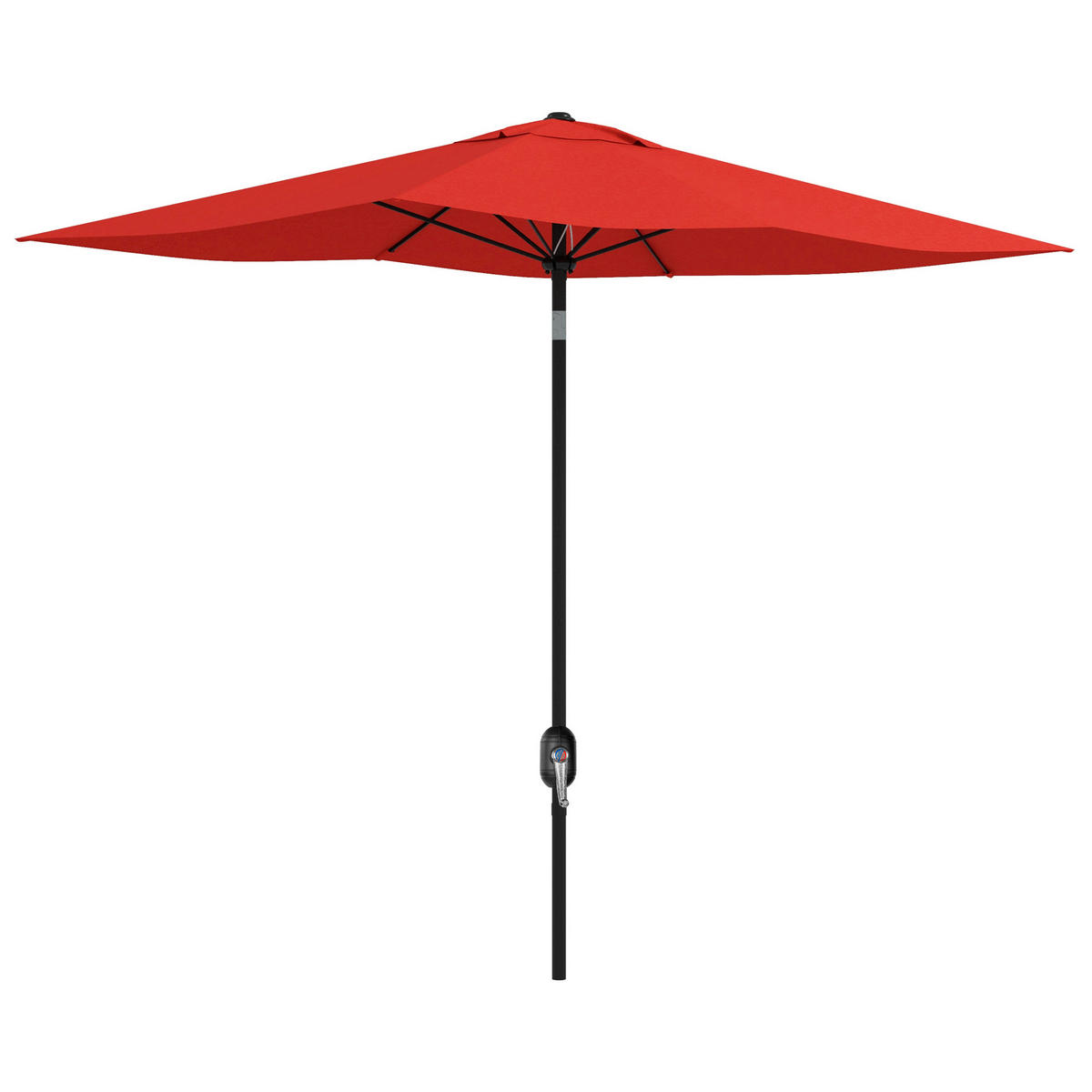 SONNENSCHIRM Rot 290/200/248 cm - Rot, Metall (290/200cm) - PANGIVO