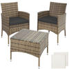 RATTANSET Luzern,2 Bezugssets,natur - Naturfarben, Kunststoff - tectake