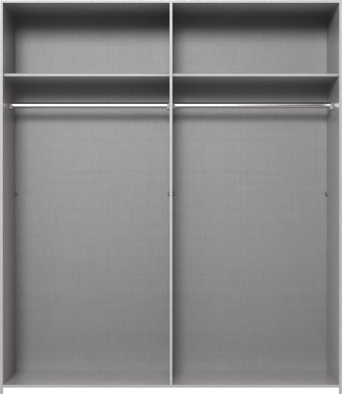 DREHTÜRENSCHRANK Chalet in Weiß - 180 cm (mit Spiegel) - Weiß, Holzwerkstoff (180/210/58cm)