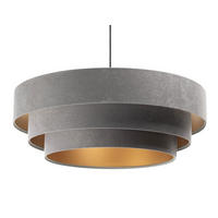 HÄNGELEUCHTE Grau 60/20 cm - Goldfarben, Kunststoff (60/1.5/20cm) - ONZENO