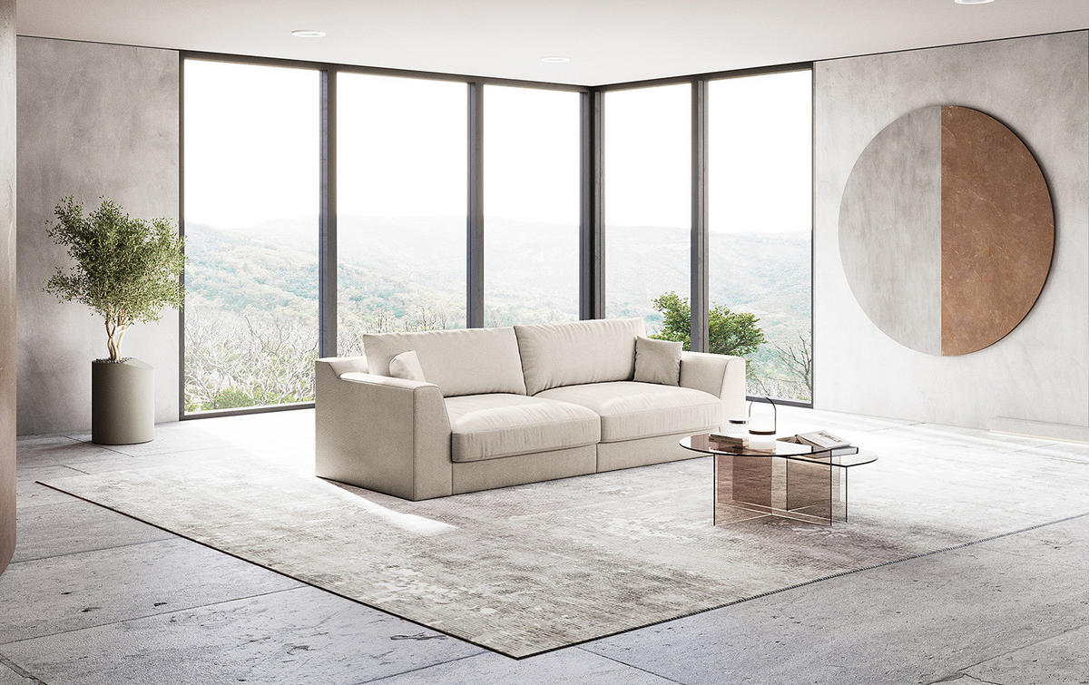 BIG-SOFA - Kaschmir, Kunststoff/Textil (274/90/112cm) - home24