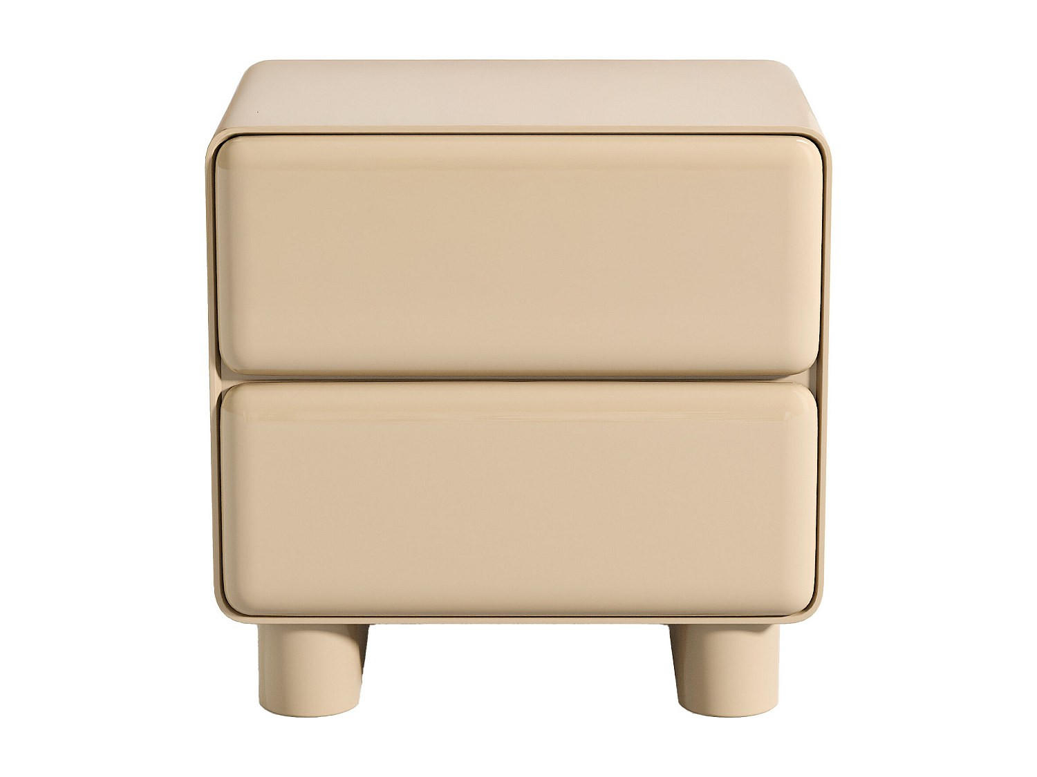 NACHTTISCH - 56.5 cm x 42.5 cm - Holz, Platte - Beige - AUNELA - Beige, Holz (56.5/56.5/42.5cm) - Vente-Unique