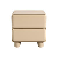 NACHTTISCH - 56.5 cm x 42.5 cm - Holz, Platte - Beige - AUNELA - Beige, Holz (56.5/56.5/42.5cm) - Vente-Unique