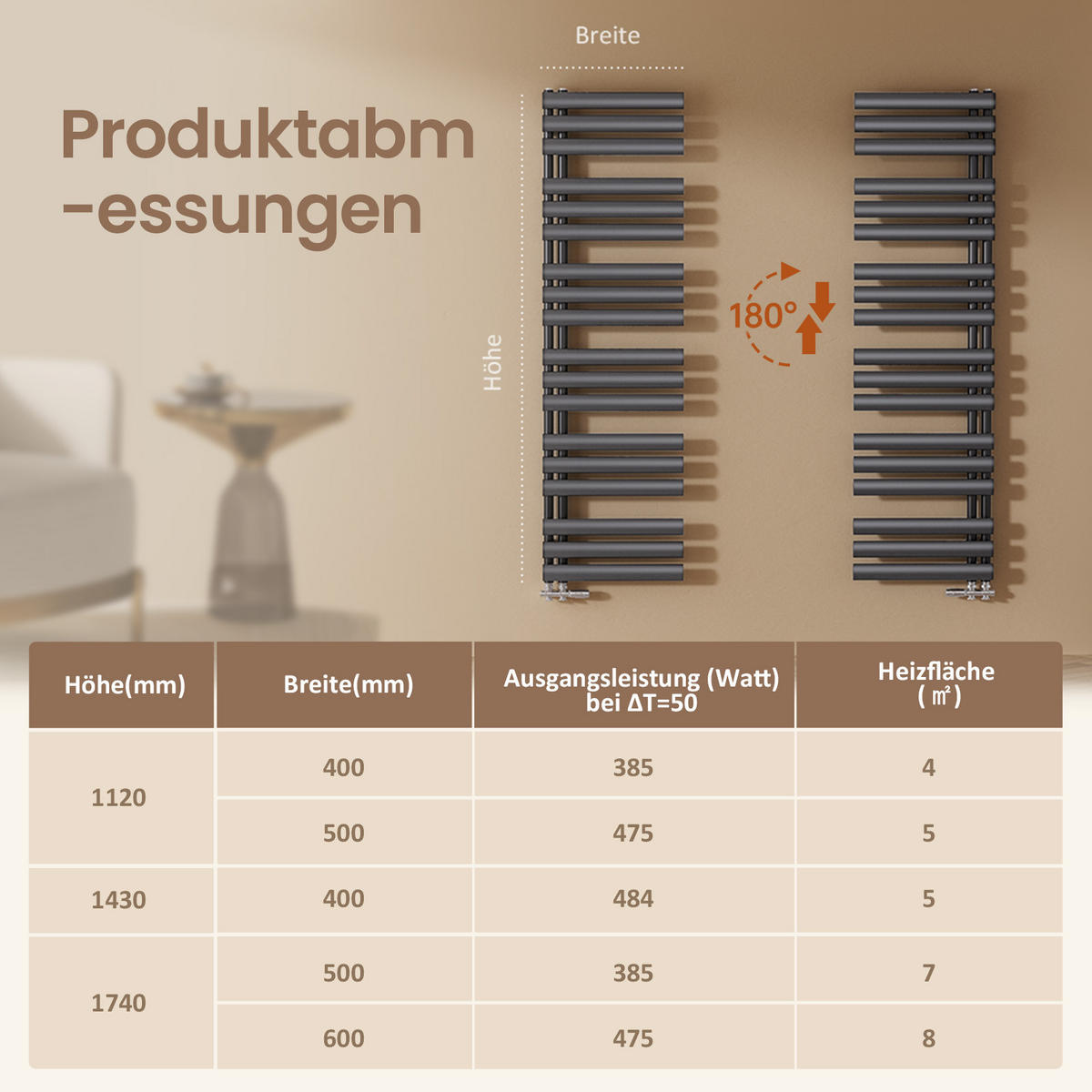 HEIZKÖRPER wasserführend Anthrazit 174/60/6,6 cm - Anthrazit, Metall (60/174/6.6cm) - EMKE