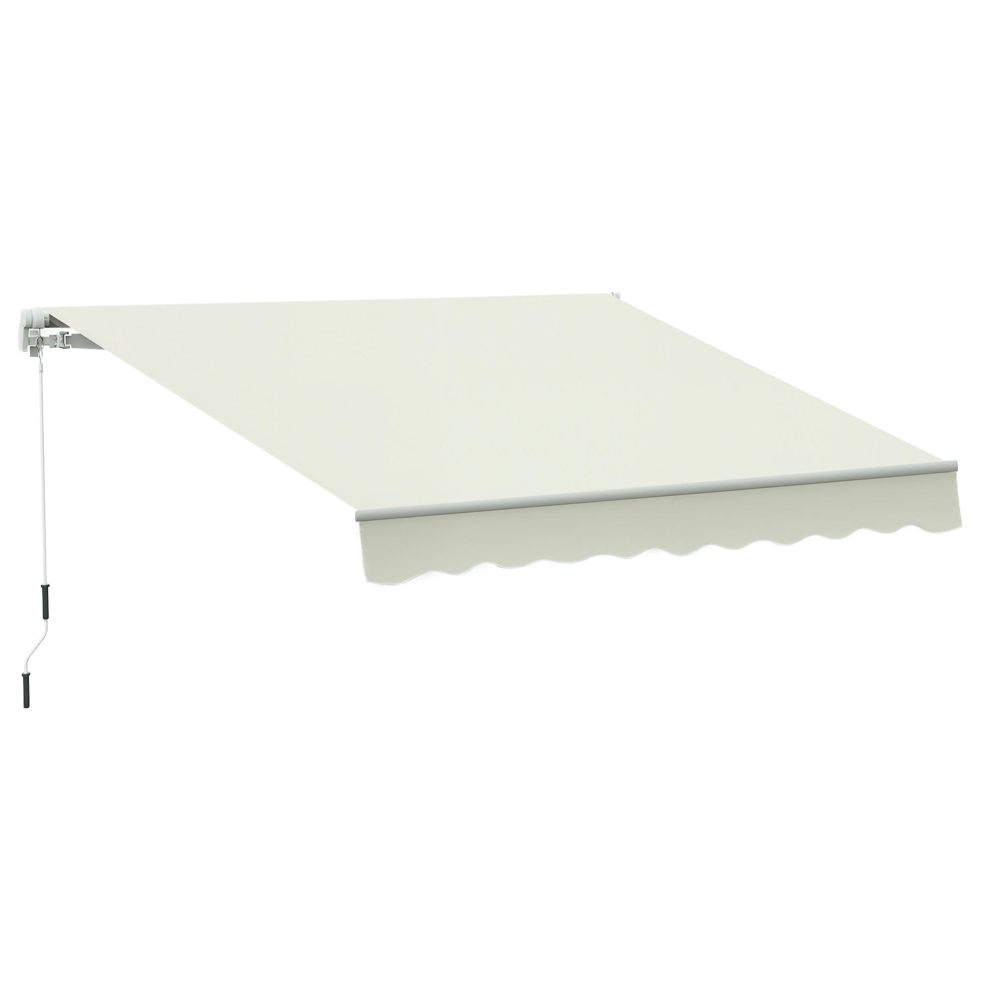 MARKISE DE-13901 mit Kurbel, manuell 295 / 245 cm, Winkel 45°-85° Creme - Creme, Metall (245/1/295cm) - ComfortXL