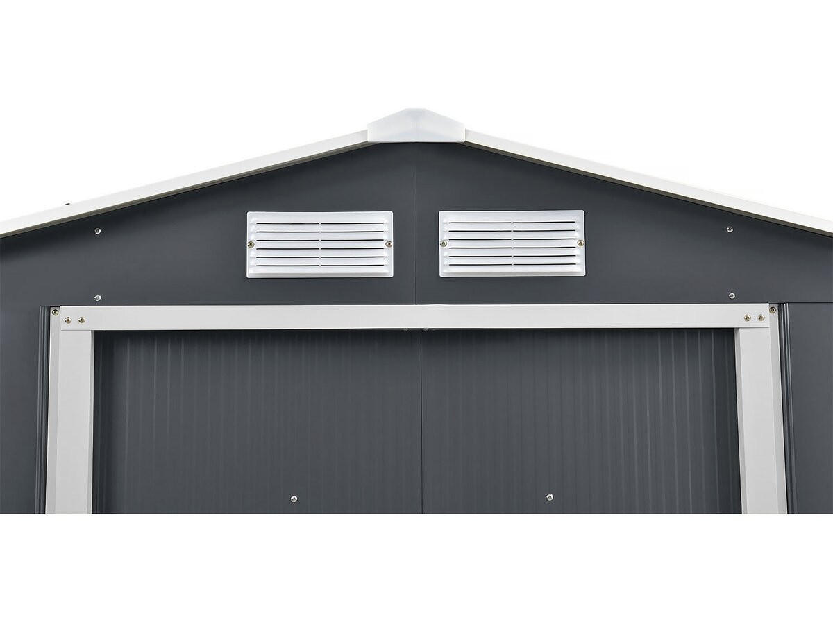 METALL-GARTENHAUS vegas Grau - Grau, Metall (81/267/181cm) - Habitat Garten