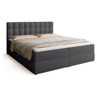 BOXBETT Detroit mit Topper 180/200 Dunkelgrau - Dunkelgrau, Textil (180/200cm) - Bromarkt
