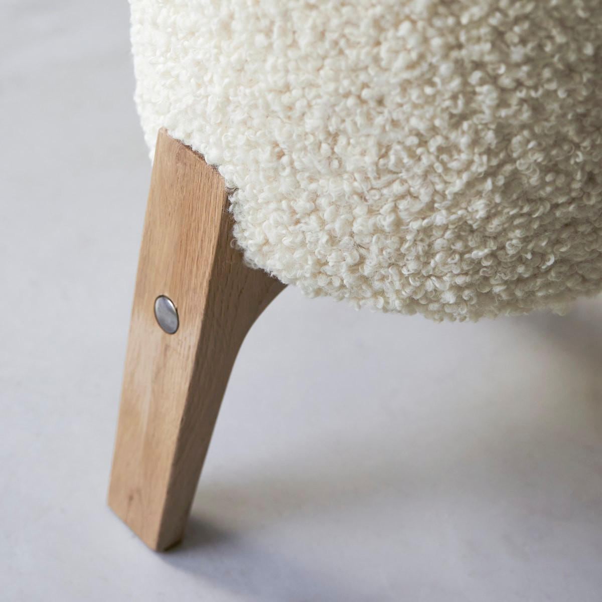 HOCKER Drum Weiß aus Stoff - Weiß, Textil (40/48/40cm) - Tikamoon