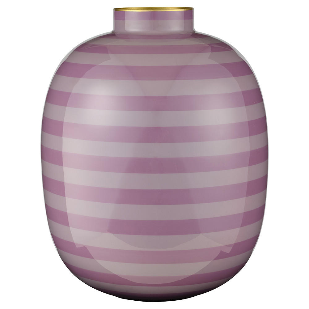 VASE Metal streifen lilac 32 cm - Lila, Metall (31cm) - Pip Studio