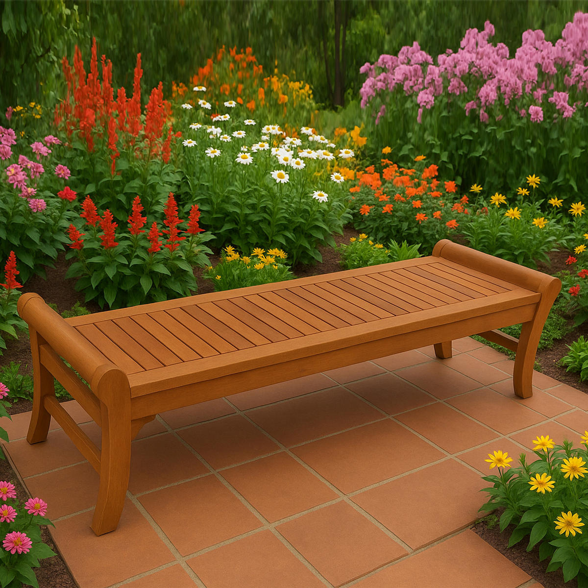 HOCKERBANK Newport -aus Aluminium silbergrau, Sitzfläche Kunstholz dunkelgrau 120x40x43 cm - Grau, Holz (120/43/40cm) - TPFGarden