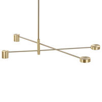HÄNGELAMPE Bandon 30/104/73 cm - Goldfarben, Metall (30/104/73cm) - Beliani