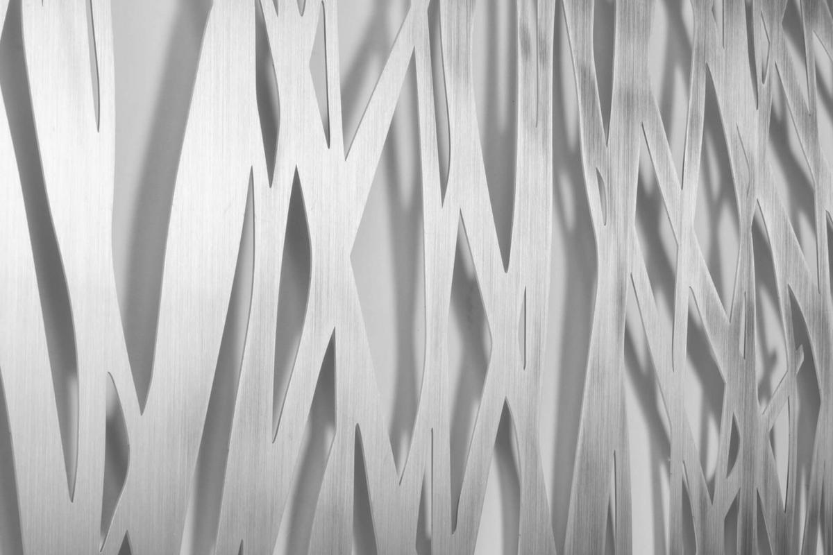 WANDDEKO Silber 120/60 cm - Silberfarben, Metall (6/60/3cm) - KUNSTLOFT