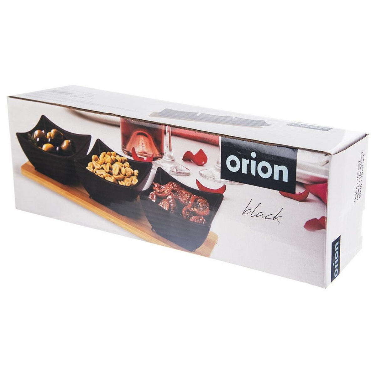 SNACKSCHALEN Porzellan 31,5 cm 4 Stück. Schwarz - Schwarz, Keramik (10/31.5/6.5cm) - Orion 