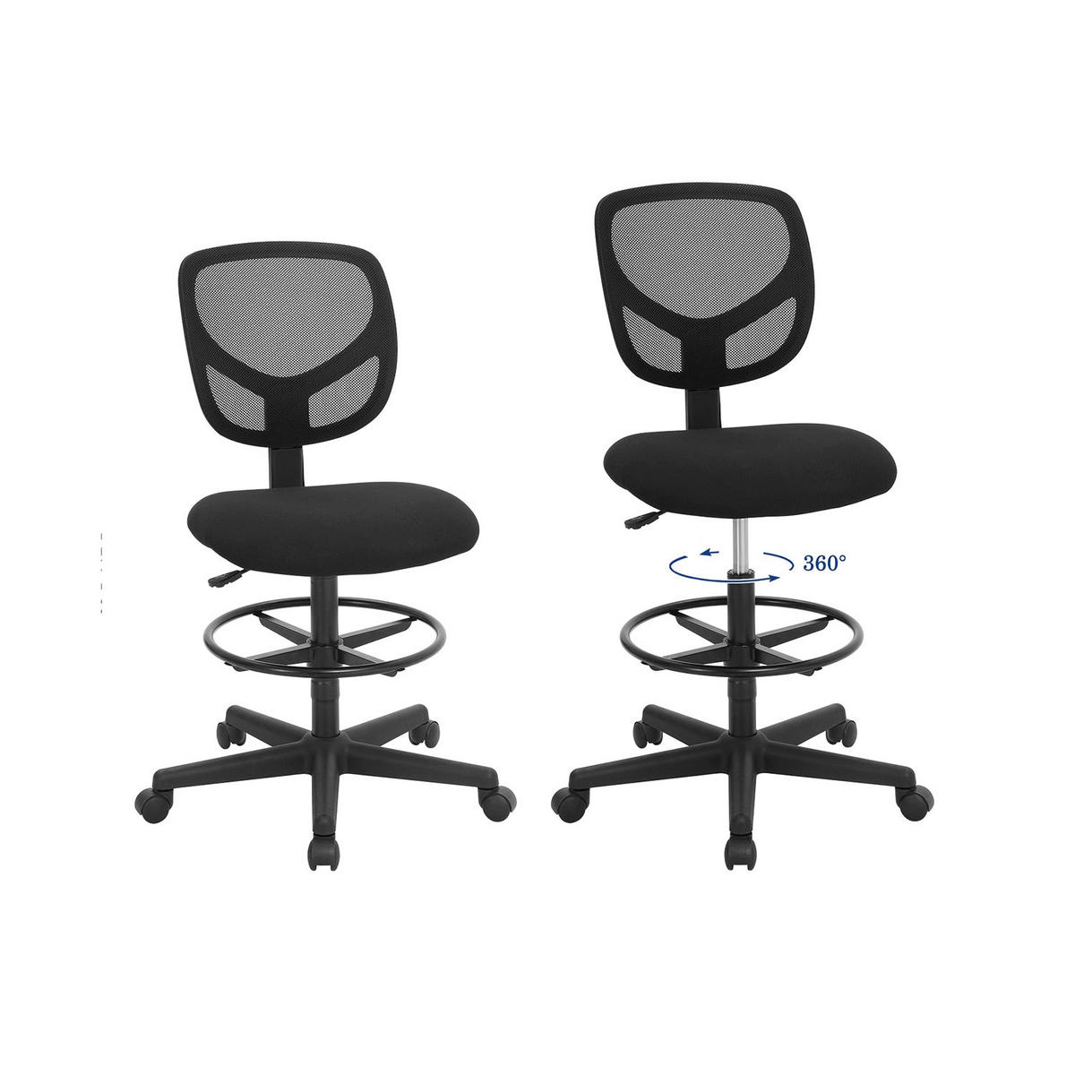 BÜROSTUHL MIT NETZBEZUG - Schwarz, Leder (45/118/48cm) - Hansiro