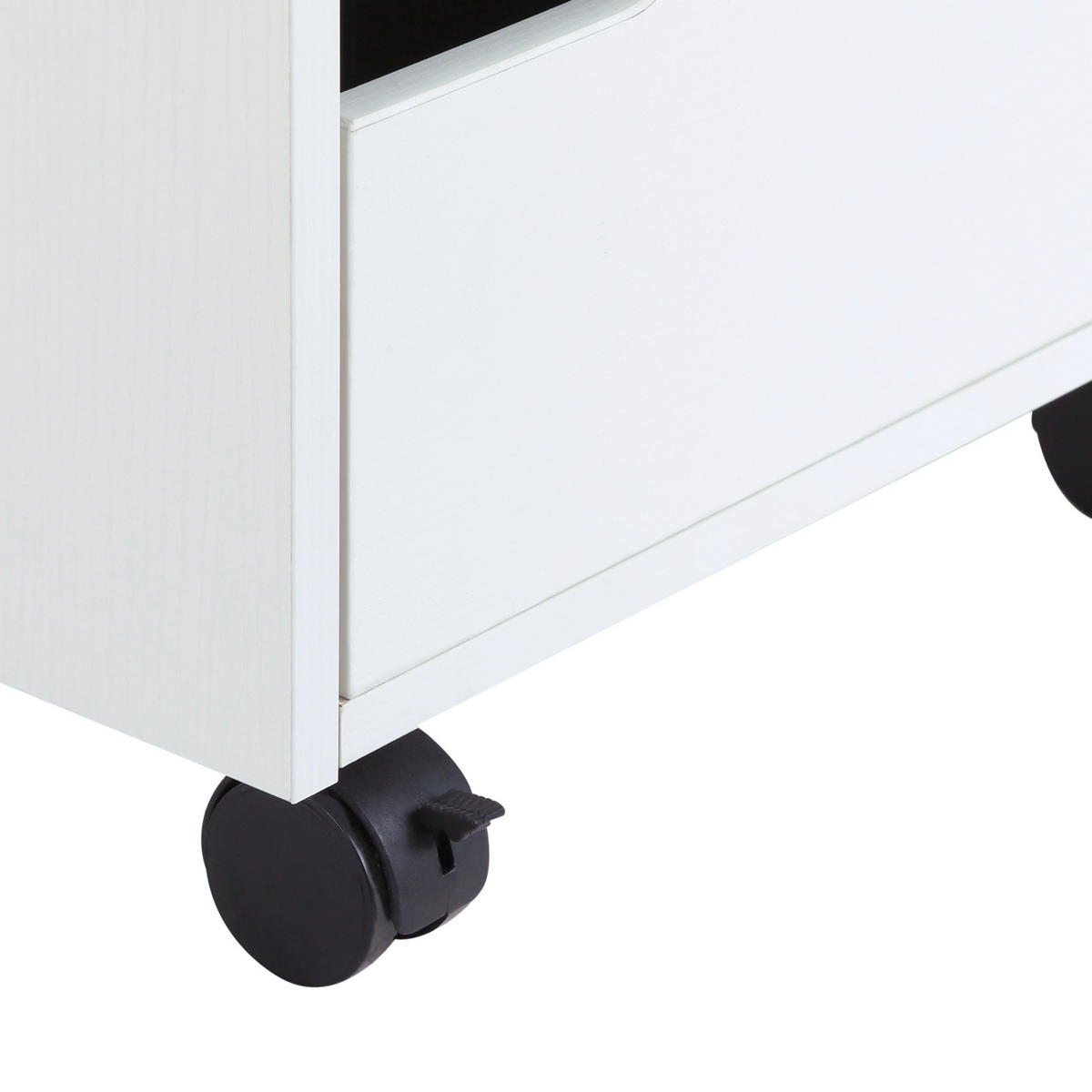 ROLLCONTAINER DE-14404 3 Schubladen, mobil Weiß - Weiß, Holzwerkstoff (50/57.5/40cm) - ComfortXL