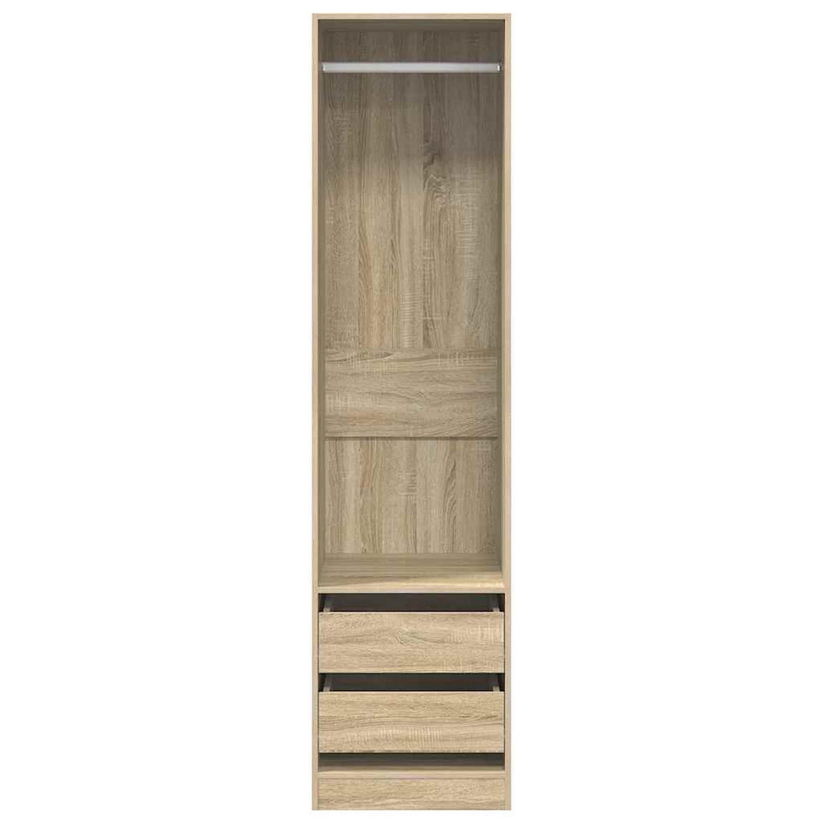 KLEIDERSCHRANK Dunn 50/50/200 cm - Braun, Holzwerkstoff (50/200/50cm) - Nettlife