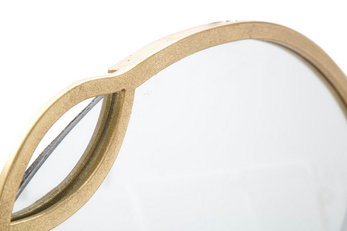 WANDSPIEGEL Eleonor, goldfarben, Eisen, Spiegelglas und MDF, 73,5 x 2 x 72 cm - Goldfarben, Glas/Holzwerkstoff (73.5/72/2cm) - Mauro Ferretti
