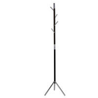 GARDEROBE Mit 4 Aluminiumhaken Höhe 180 cm Schwarz & Haken Verchromt - Schwarz, Metall (48/180/48cm) - PROREGAL