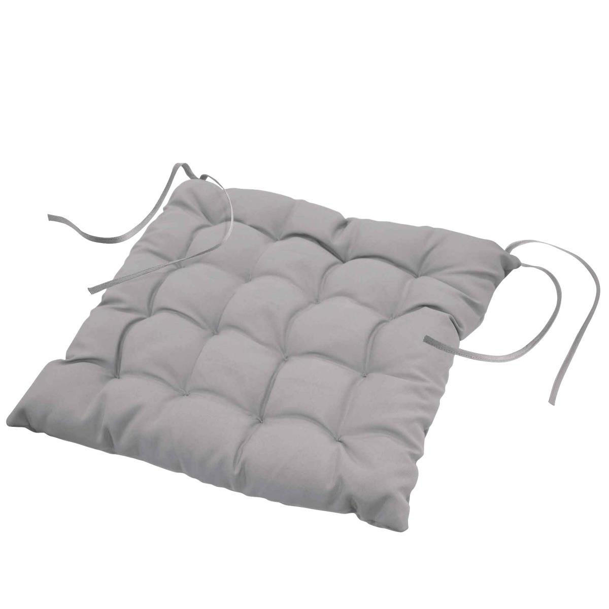 STUHLKISSEN Essentiel 40/40 cm - Hellgrau, Textil (40cm) - Douceur d´intérieur