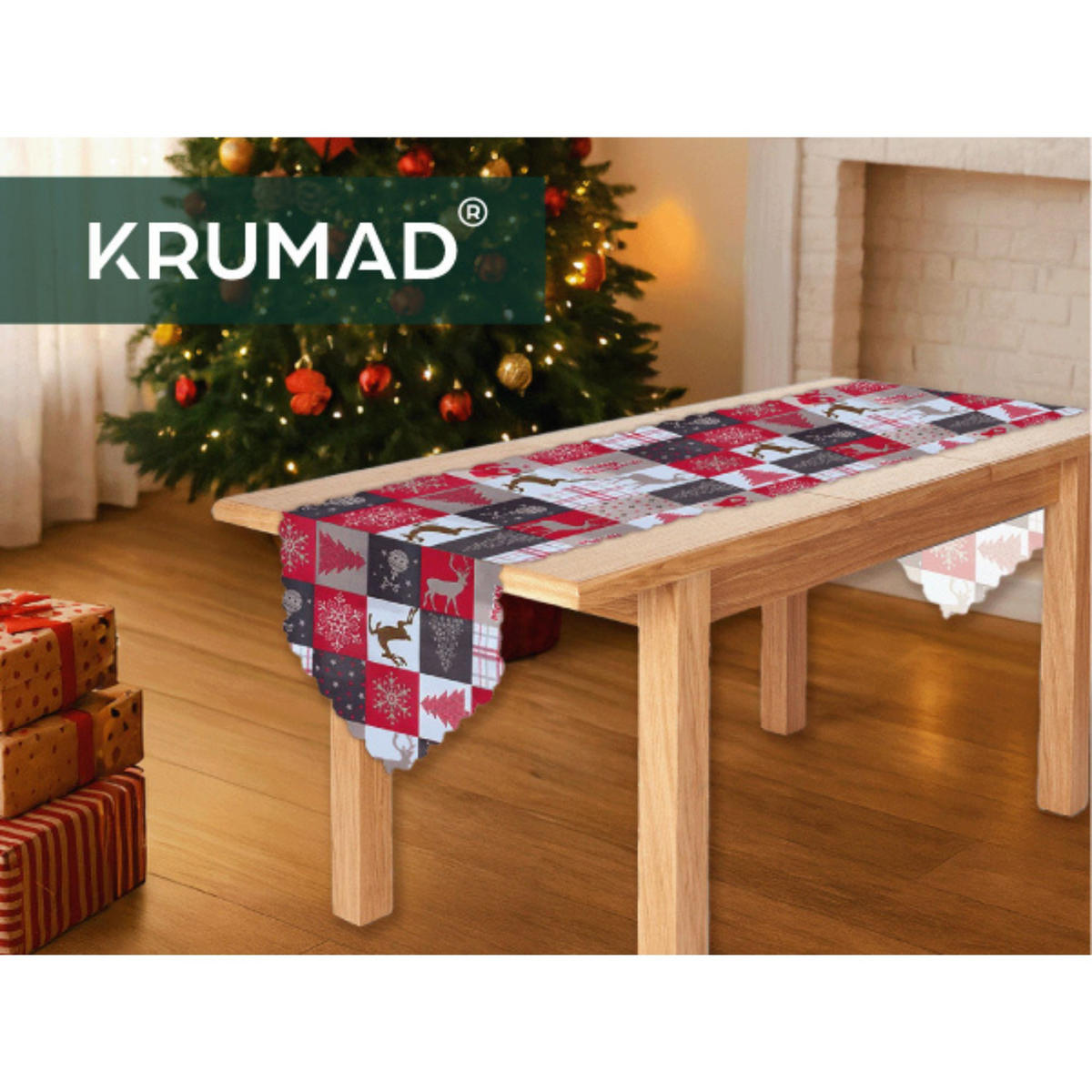 WEIHNACHTSTISCHLÄUFER 180x35cm - Multicolor, Textil (35/180cm) - KRUMAD