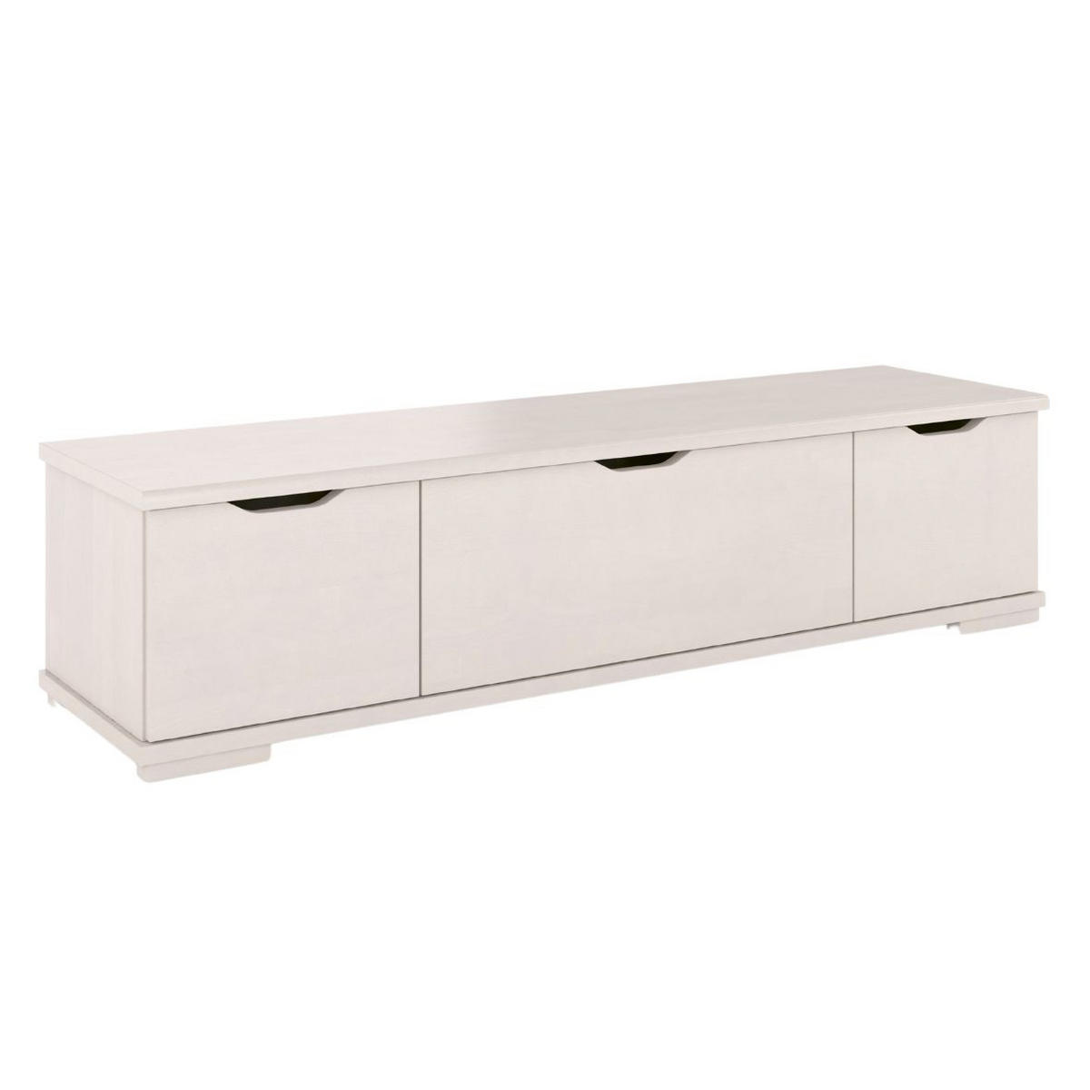MASSIVHOLZ-TV-SCHRANK Arhus, Buche - lackiert, Weiß - Weiß, Holz/Buchenholz (157.2/38.5/45cm) - Visby