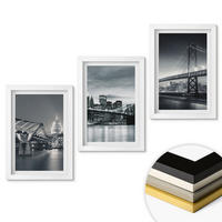 WANDBILDER 3er-Set - 20x30 cm Weißer Rahmen - Brücken, Stadtarchitektur, Grau - Weiß, Kunststoff (20/30cm) - ArtPrintCave