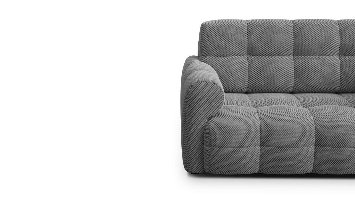 SOFA MELLOW 2-Sitzer, grau - Schwarz/Grau, Holz/Textil (153/87/98cm) - Wozimo