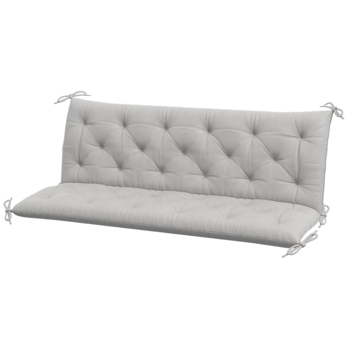 BANKAUFLAGE Hellgrau 150/98/8 cm - Hellgrau, Textil (150/8/98cm) - PANGIVO