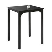 ESSTISCH Schwarz - Schwarz, Glas/Metall (60/60/75cm) - SoBuy