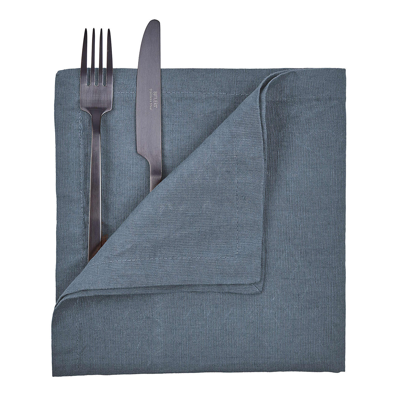 SERVIETTE Riga - Blau, Textil (42/42cm) - BUTLERS
