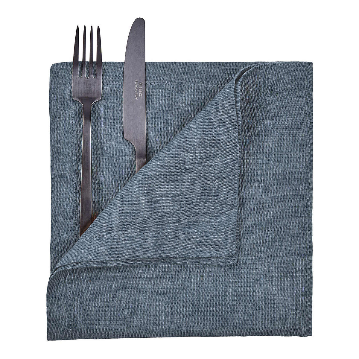 SERVIETTE Riga - Blau, Textil (42/42cm) - BUTLERS