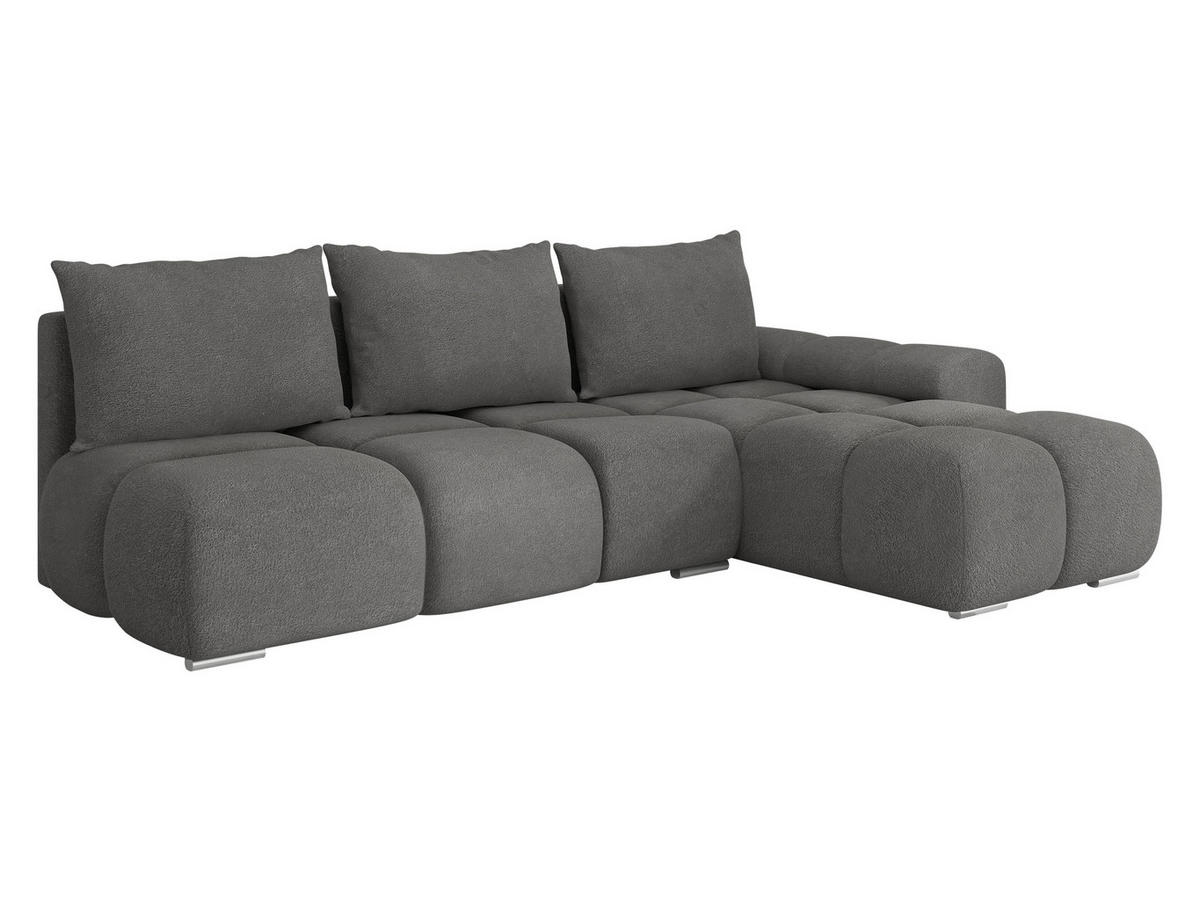 ECKSOFA Bestii, Seite: Rechts - Greige/Schwarz, Holz/Kunststoff (270/183cm) - MIRJAN24