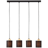 PENDELLEUCHTE Vonnie 99413/76 - Schwarz, Holz (13/80/111cm) - Brilliant