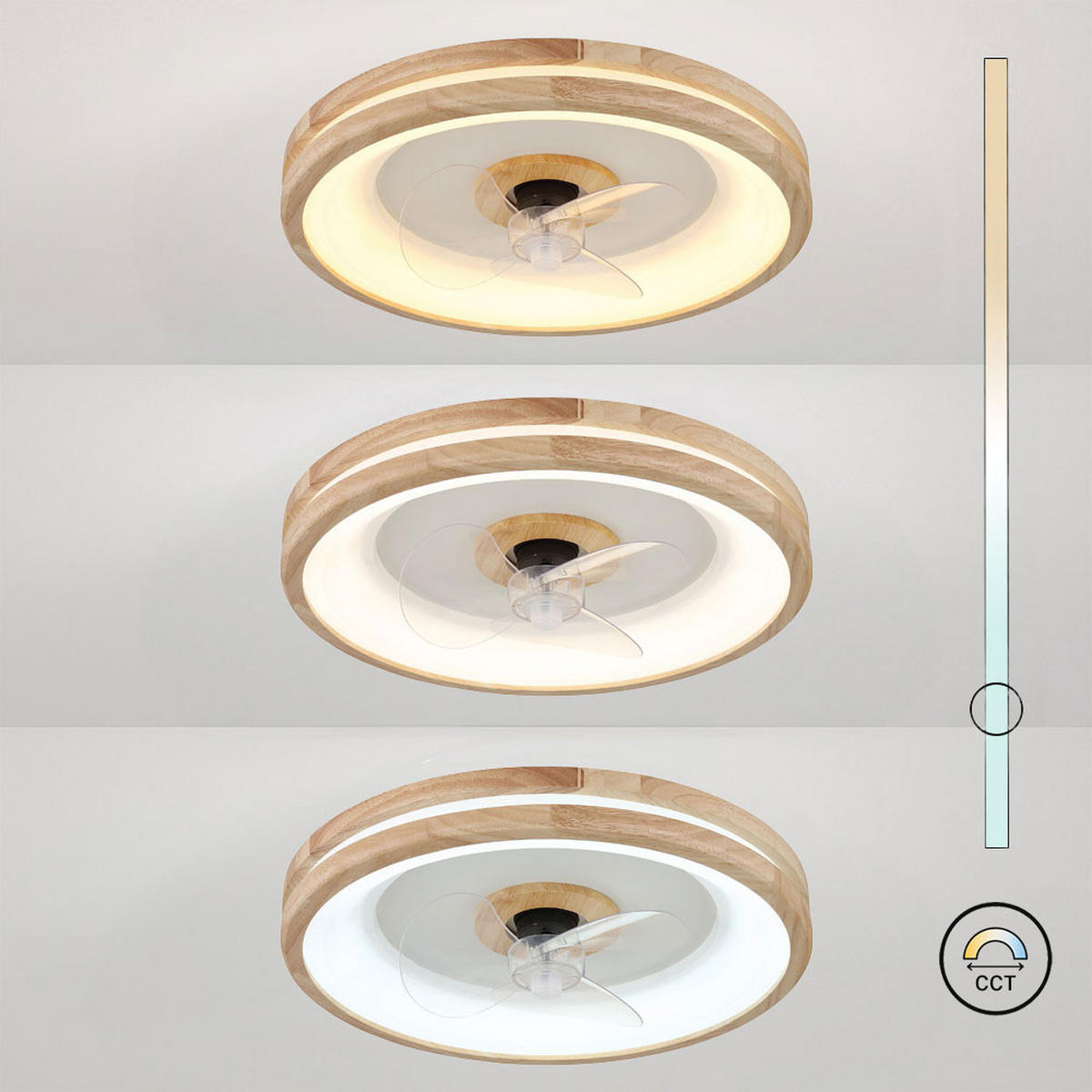 LED DECKENLEUCHTE Braun Holzoptik - Braun, Holz (50/50/12.5cm) - Globo Lighting