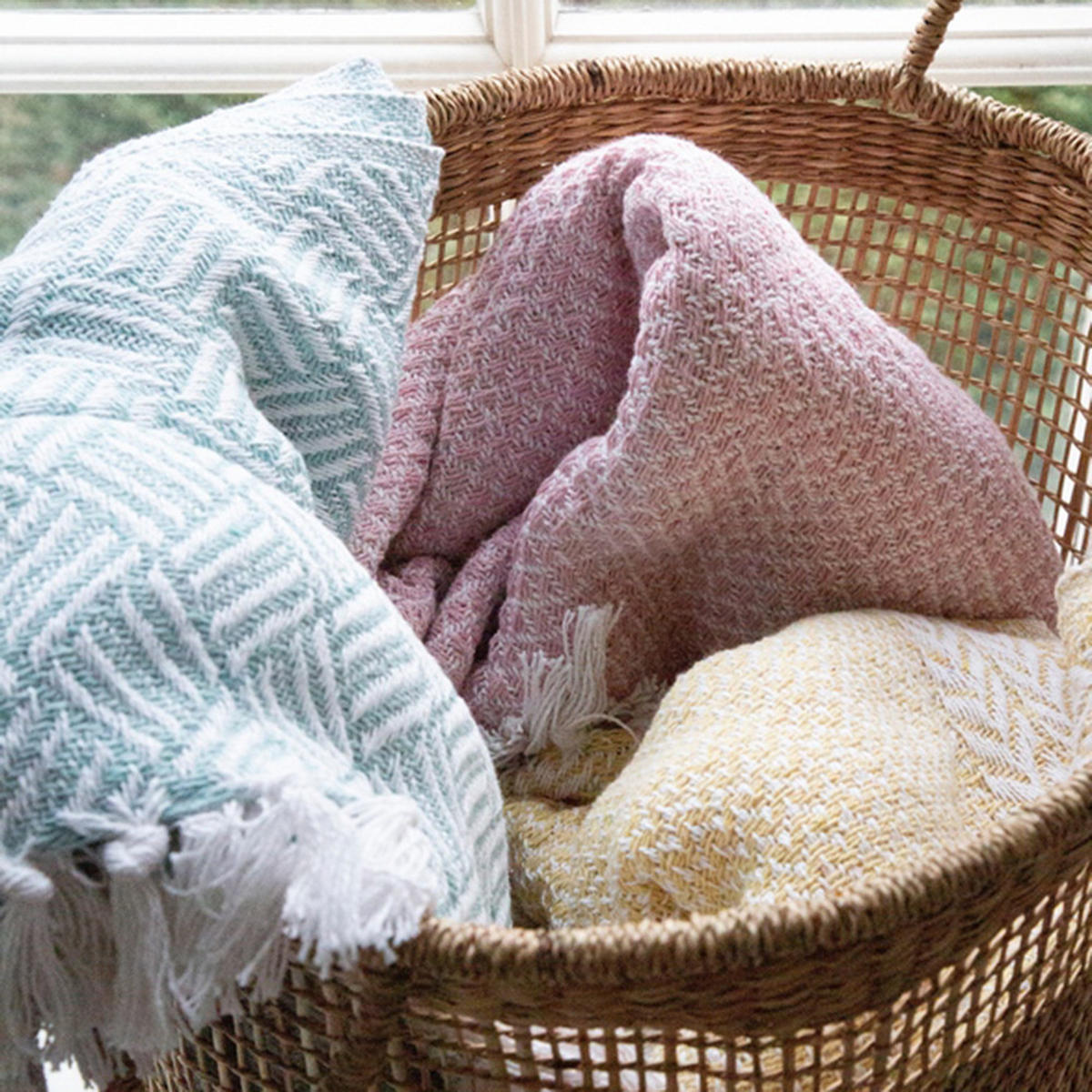 DECKE Agatha 130x180 cm, 100% Baumwolle, Gelb - Gelb, Textil (130/180cm) - Au Maison