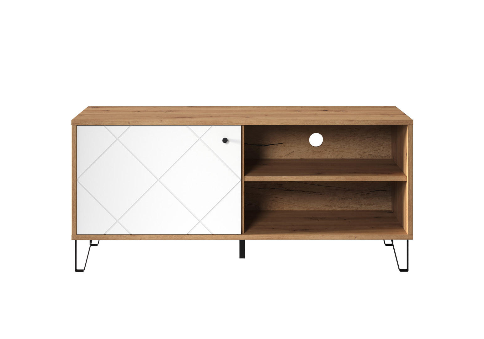 TV-ELEMENT Eiche Dekor - Eiche Wotan, Holzwerkstoff (123/55/40cm) - ebuy24