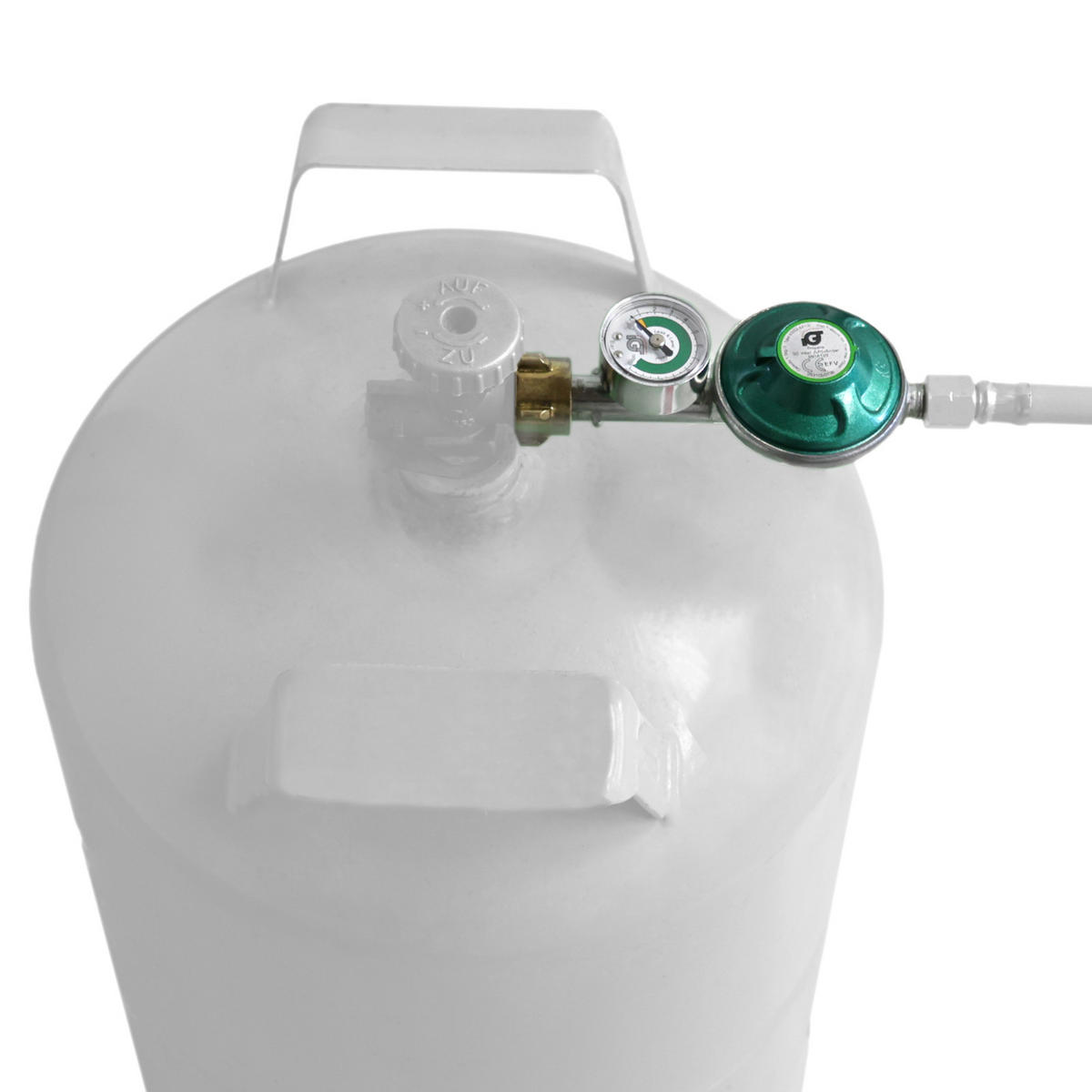 GASDRUCKREGLER mit Manometer - Silberfarben, Metall (10.5/4/10cm) - TAINO