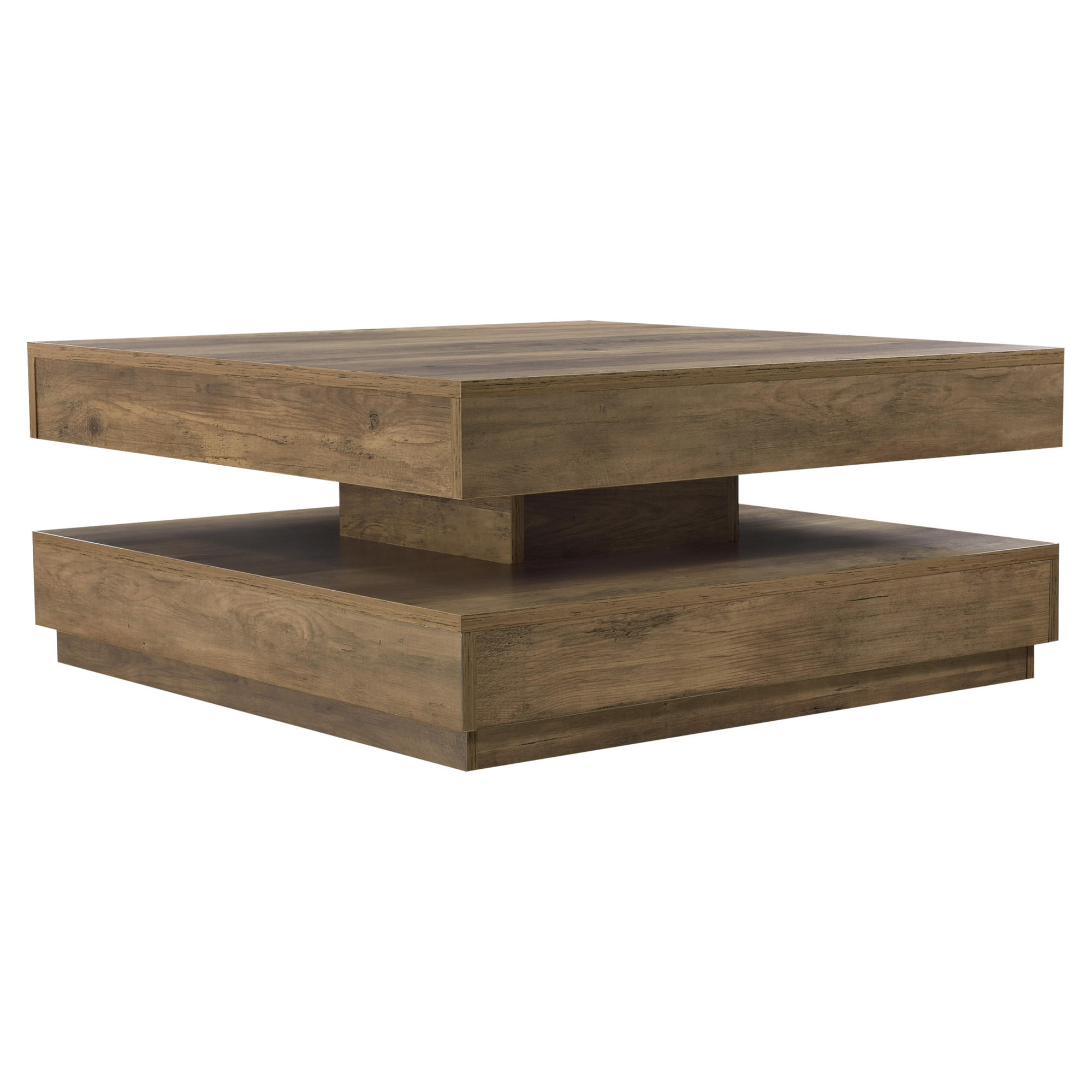 COUCHTISCH Florenz 76/76/38 cm - Braun, Holzwerkstoff (76/76/38cm) - [en.casa]
