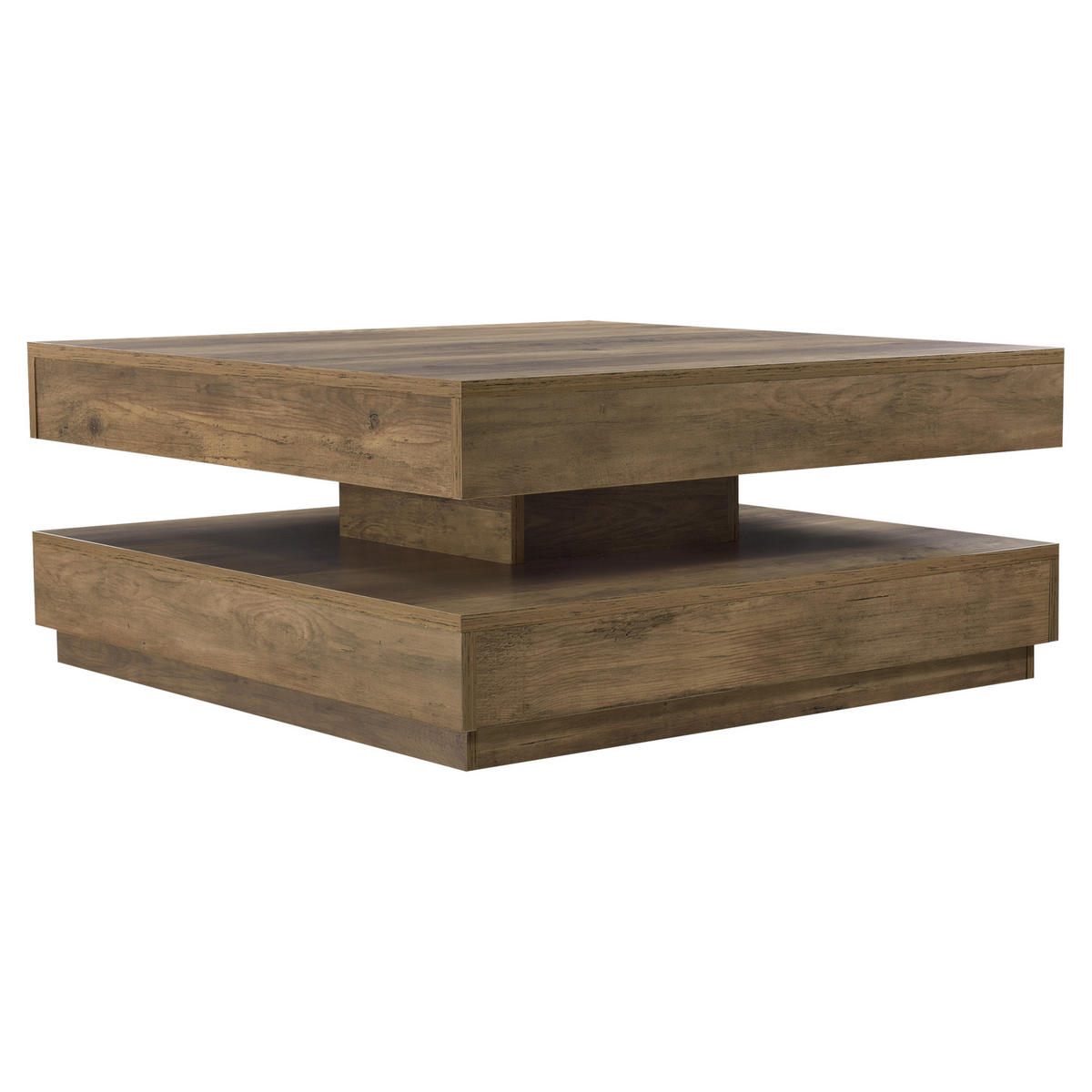 COUCHTISCH Florenz 76/76/38 cm - Braun, Holzwerkstoff (76/76/38cm) - [en.casa]