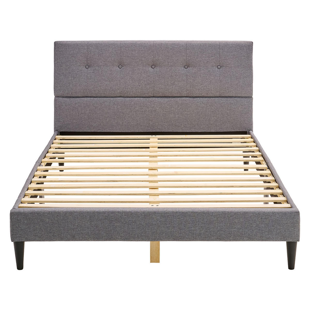 POLSTERBETT mit Lattenrost 160/200 cm in Grau - Grau, Textil (160/200cm) - Homestyle4u