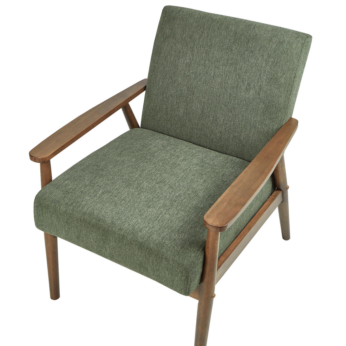 SESSEL Dunkelbraun/Grün Esrum - Braun/Grün, Textil (62/79/80cm) - Beliani