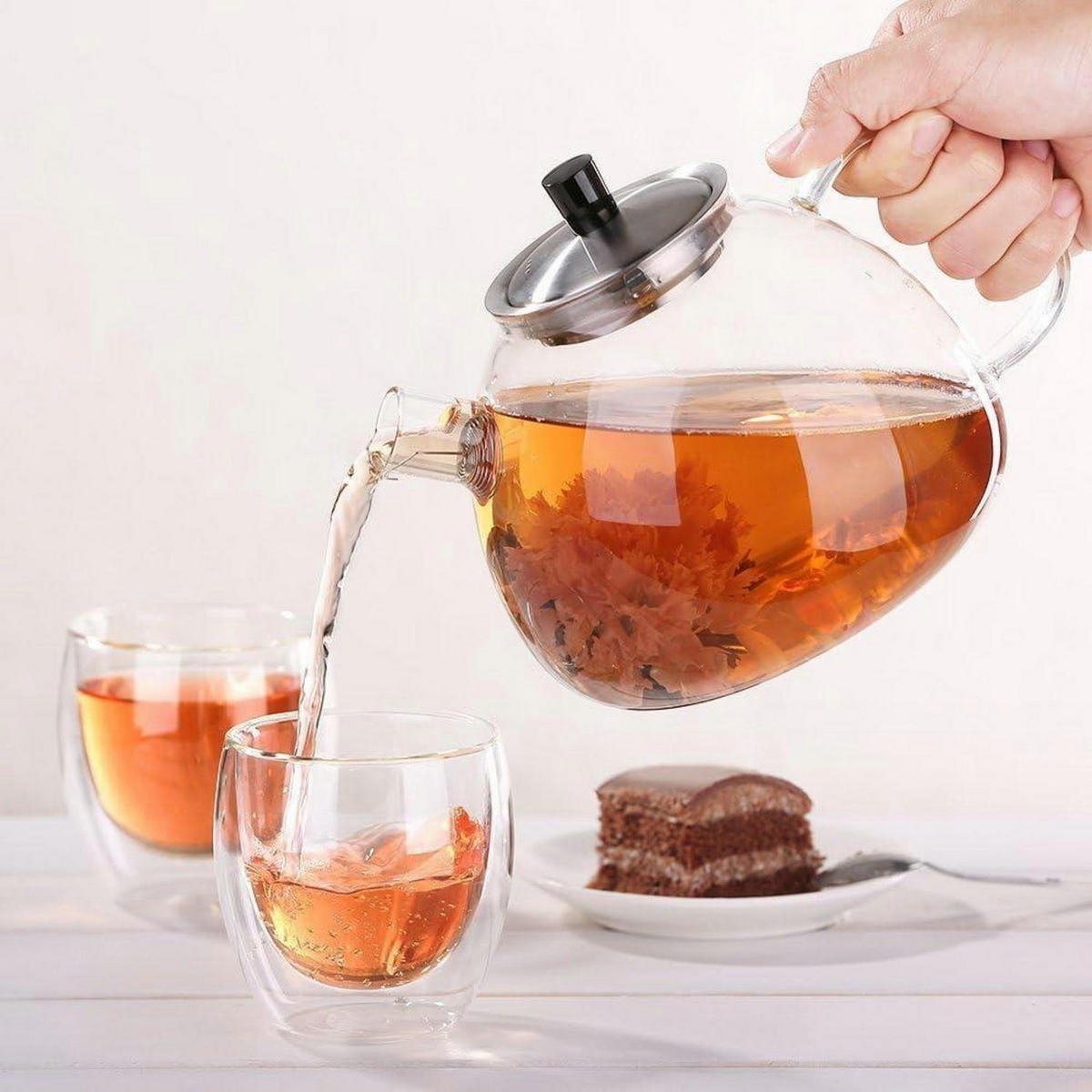 TEEKANNE aus Glas mit Teesieb 1500 ml - Transparent, Glas (19.2/19.2cm)