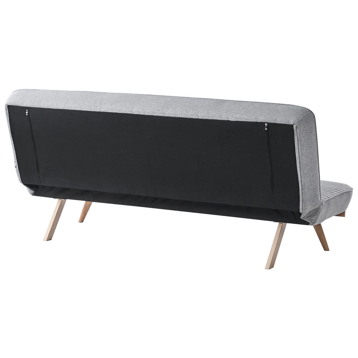 SCHLAFSOFA 191/108 cm Dunkelgrau Kalfafel - Dunkelgrau/Braun, Textil (191/84/73cm) - Beliani