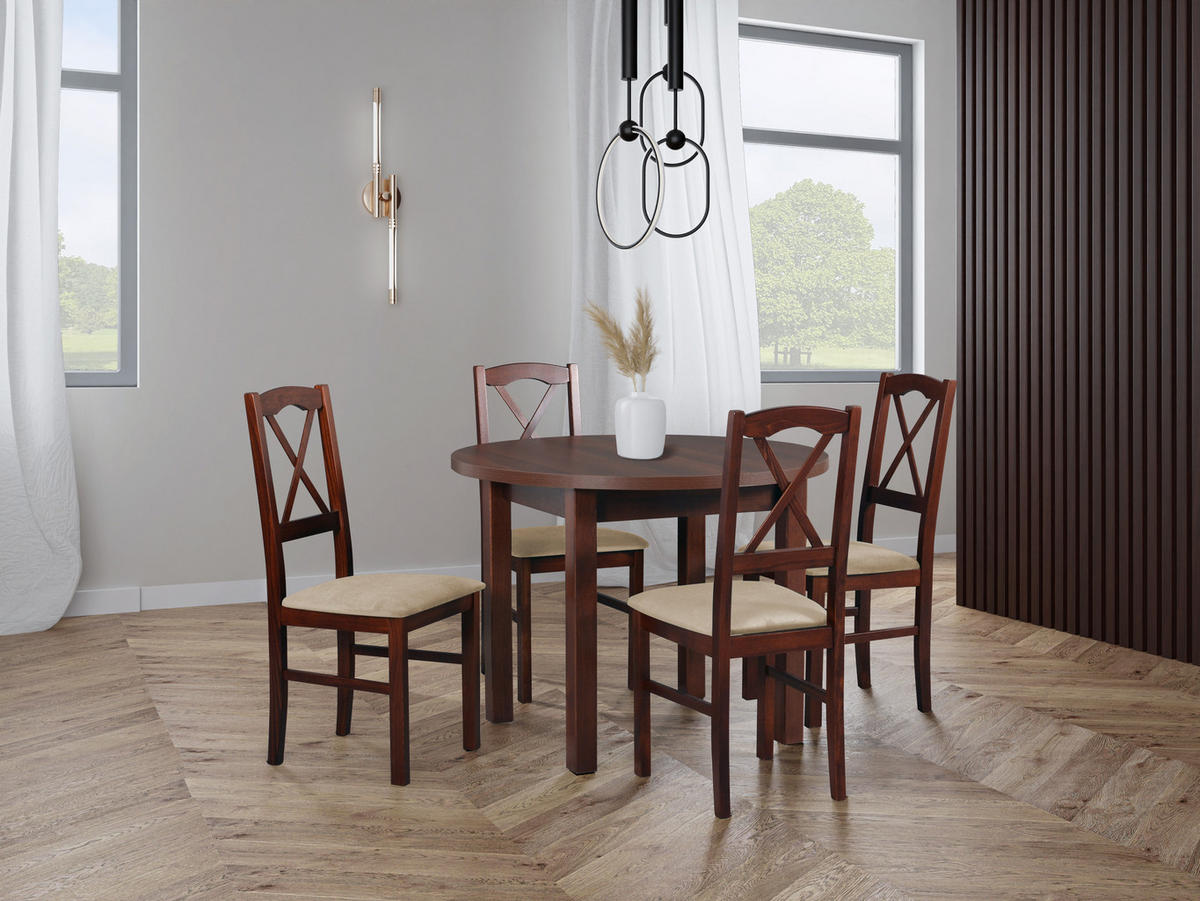 ESSTISCH Poli 4, 100-180 cm, walnussfarben - Walnussfarben, Holz (180/100/76cm) - Leaf Design
