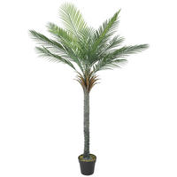 KUNSTBAUM Grün realistisch 180 cm mit Topf - Grün, Kunststoff (180cm) - PANGIVO