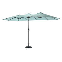 SONNENSCHIRM 453x267cm,Aluminium,Sonnenschutz,Hellgrün - Hellgrün, Metall (453/267cm) - LVHOM