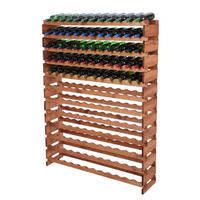 WEINREGAL VINOTECA FLEX PRO HxBxT 163x123x28cm 144 Flaschen auf 12 Ebenen Braun geölt - Braun, Holz (123/163/28cm) - PROREGAL